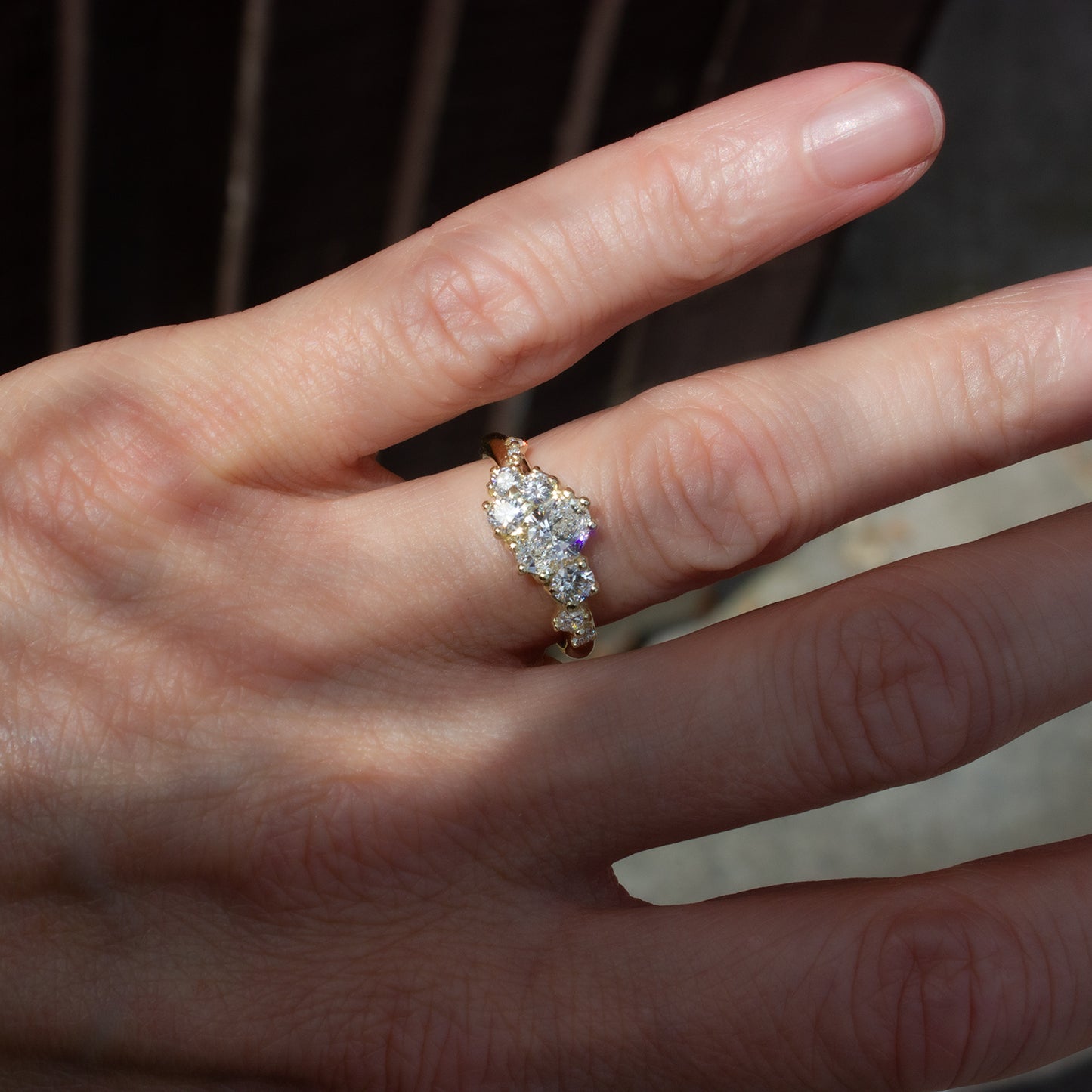 One Of A Kind Dryad V Ring - Lab Diamonds