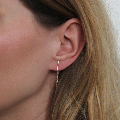 LINE & CHAIN EARRING - Irena Chmura Jewellery