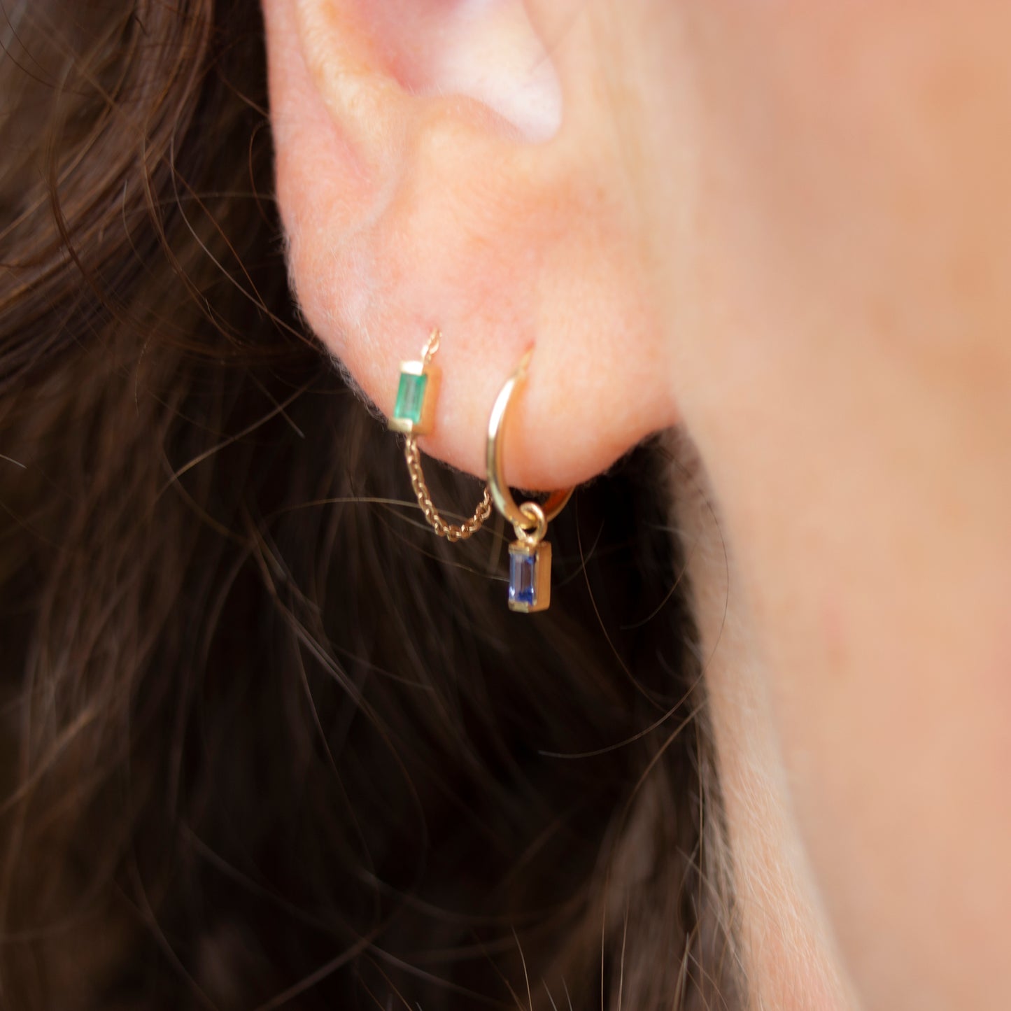 AZURE SAPPHIRE HOOP MINI - Irena Chmura Jewellery