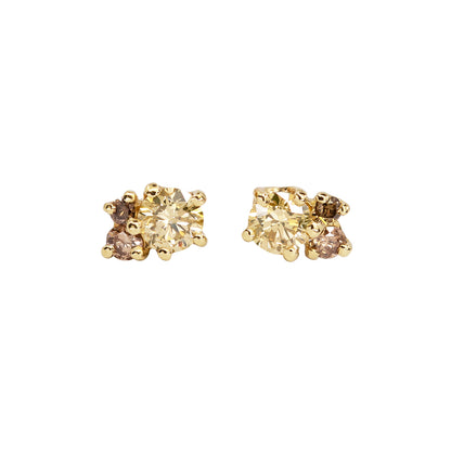Antheia Yellow And Champagne Diamond Studs