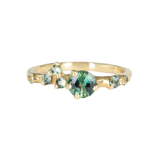 Dryada Engagement Ring - Teal Sapphires - Irena Chmura Jewellery