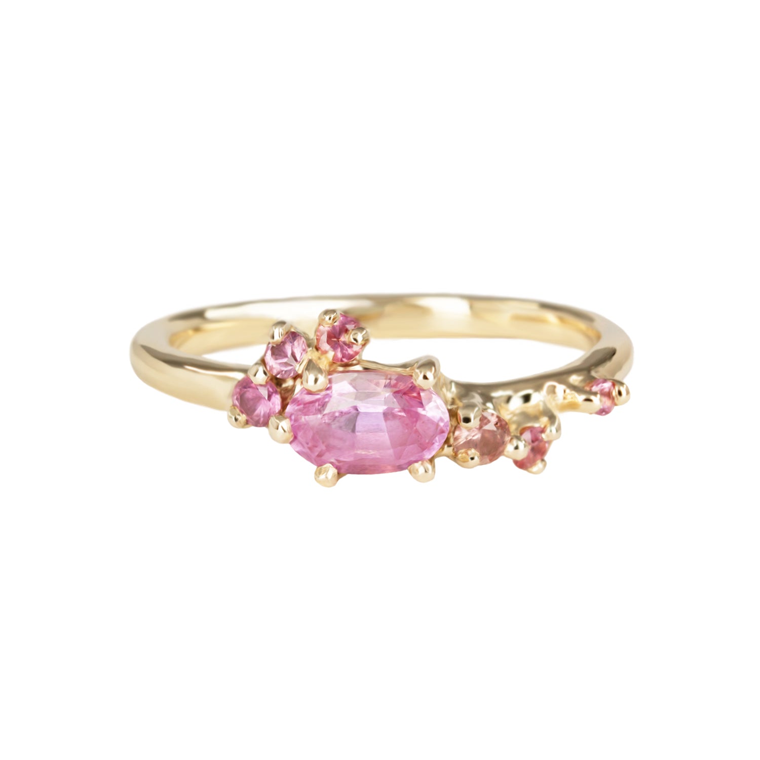 Dryad II Ring - Padparadscha Sapphires - Irena Chmura Jewellery