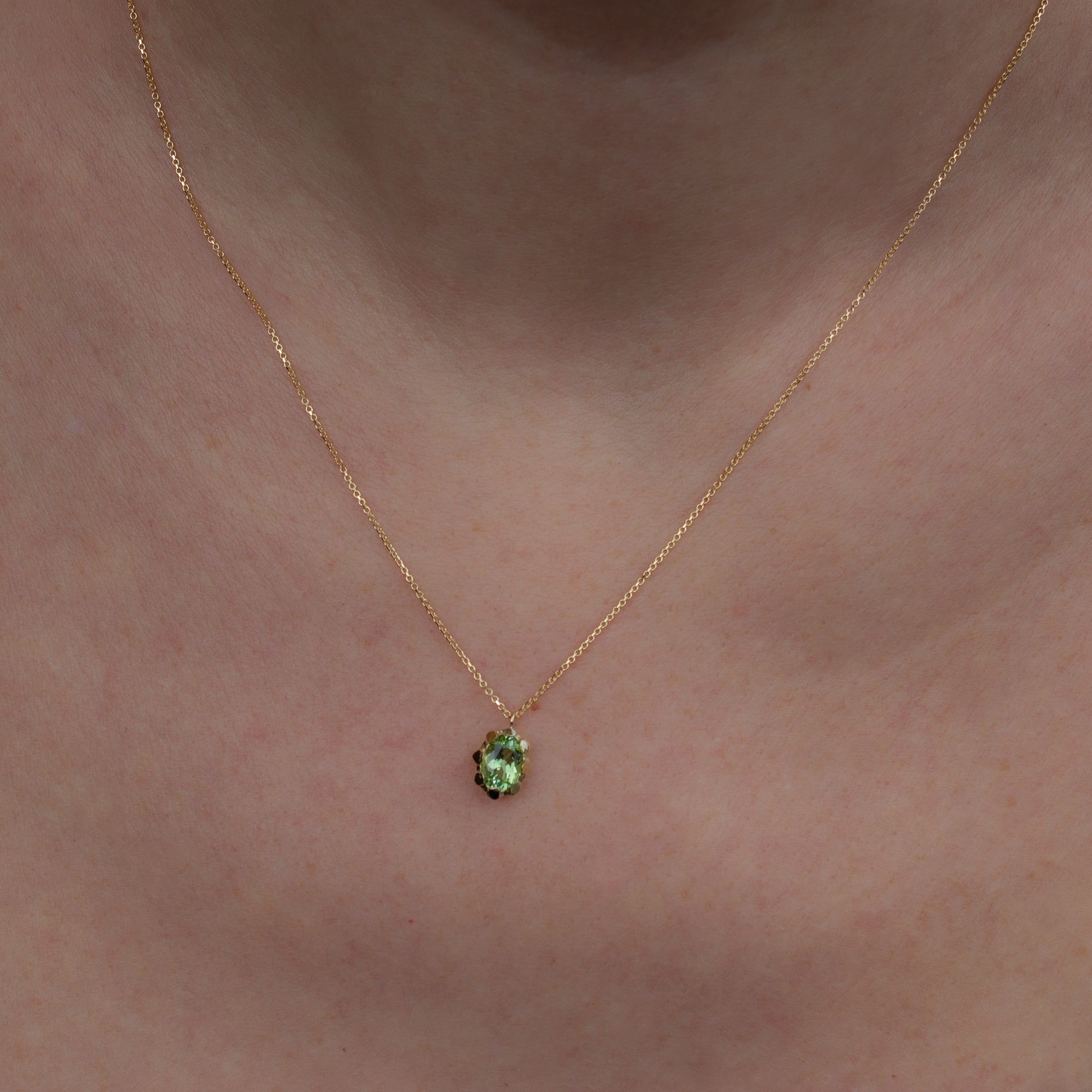 ONE OF A KIND OSTARA PENDANT NECKLACE - GREEN TOURMALINE - Irena Chmura Jewellery