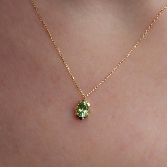 ONE OF A KIND OSTARA PENDANT NECKLACE - GREEN TOURMALINE - Irena Chmura Jewellery