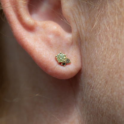 Antheia Yellow And Champagne Diamond Studs - Irena Chmura Jewellery