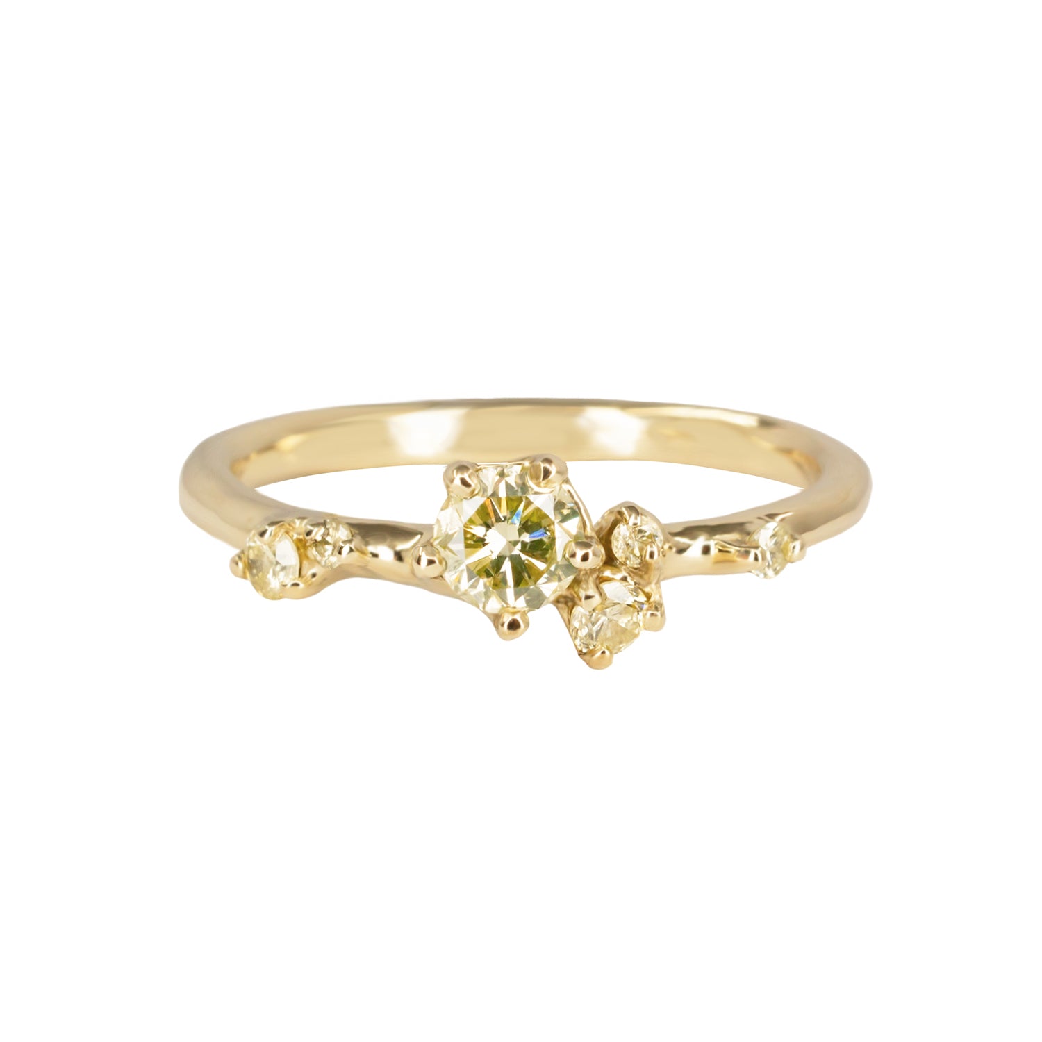 Antheia Engagement Ring - Natural Yellow Diamonds - Irena Chmura Jewellery