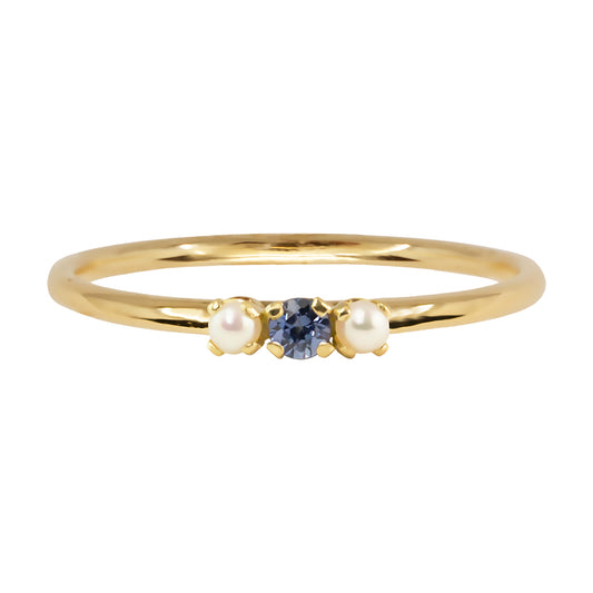 Cinderella Ring - Blue Sapphire And Pearls - Irena Chmura Jewellery