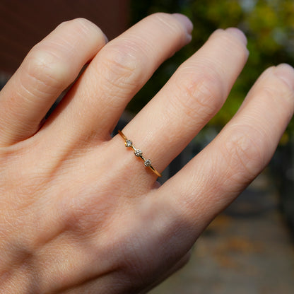 3 Stone Ring - Champagne Diamonds - Irena Chmura Jewellery