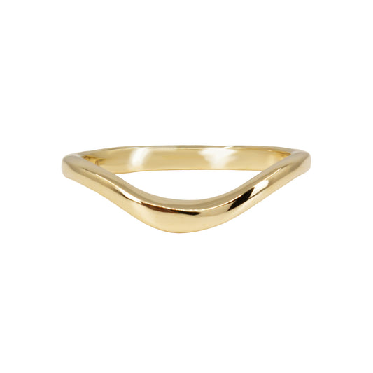 Curved Arc Wedding Band