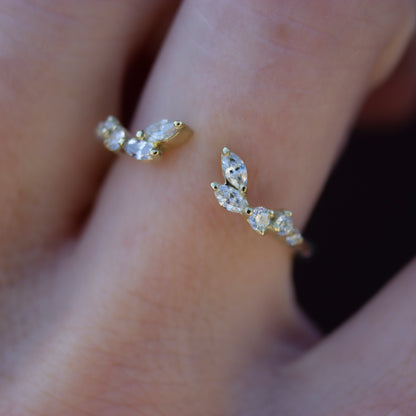 Diamond Laurel Garland Open Ring - Irena Chmura Jewellery