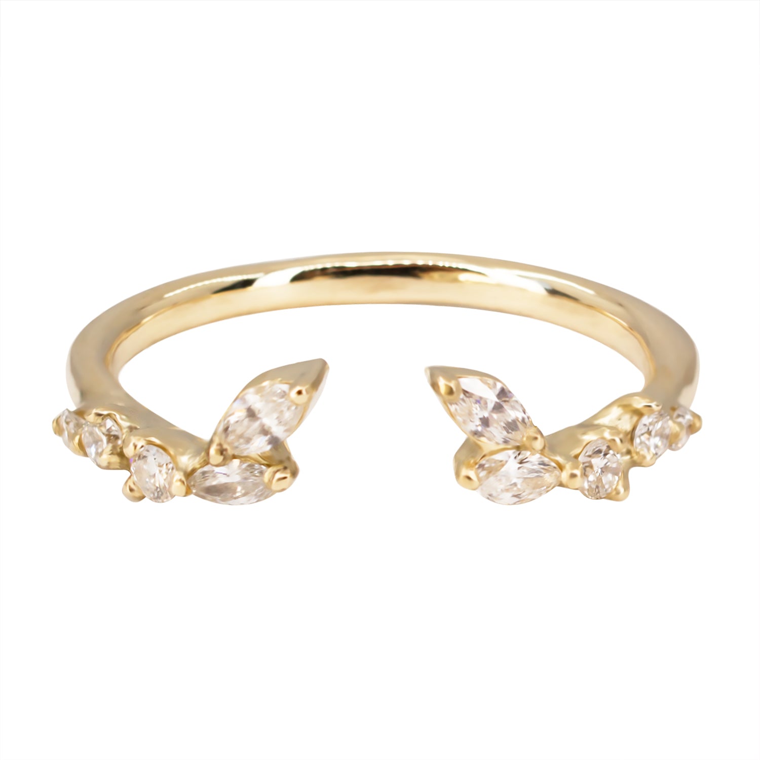 Diamond Laurel Garland Open Ring - Irena Chmura Jewellery