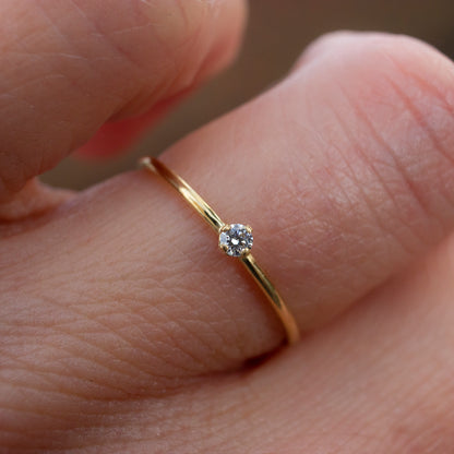 Icicle Diamond Solitaire Ring - Irena Chmura Jewellery