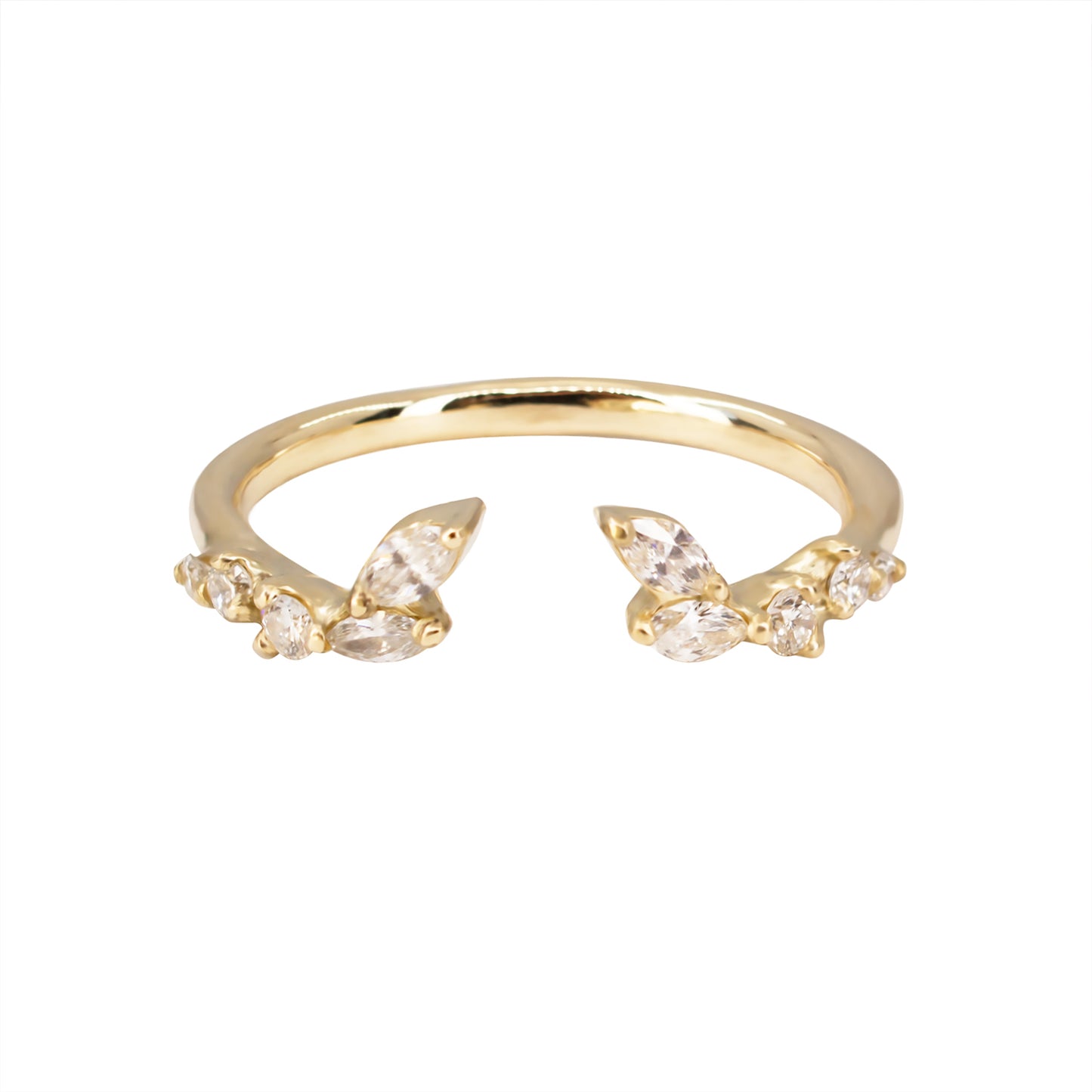 Diamond Laurel Garland Open Wedding Ring - Irena Chmura Jewellery