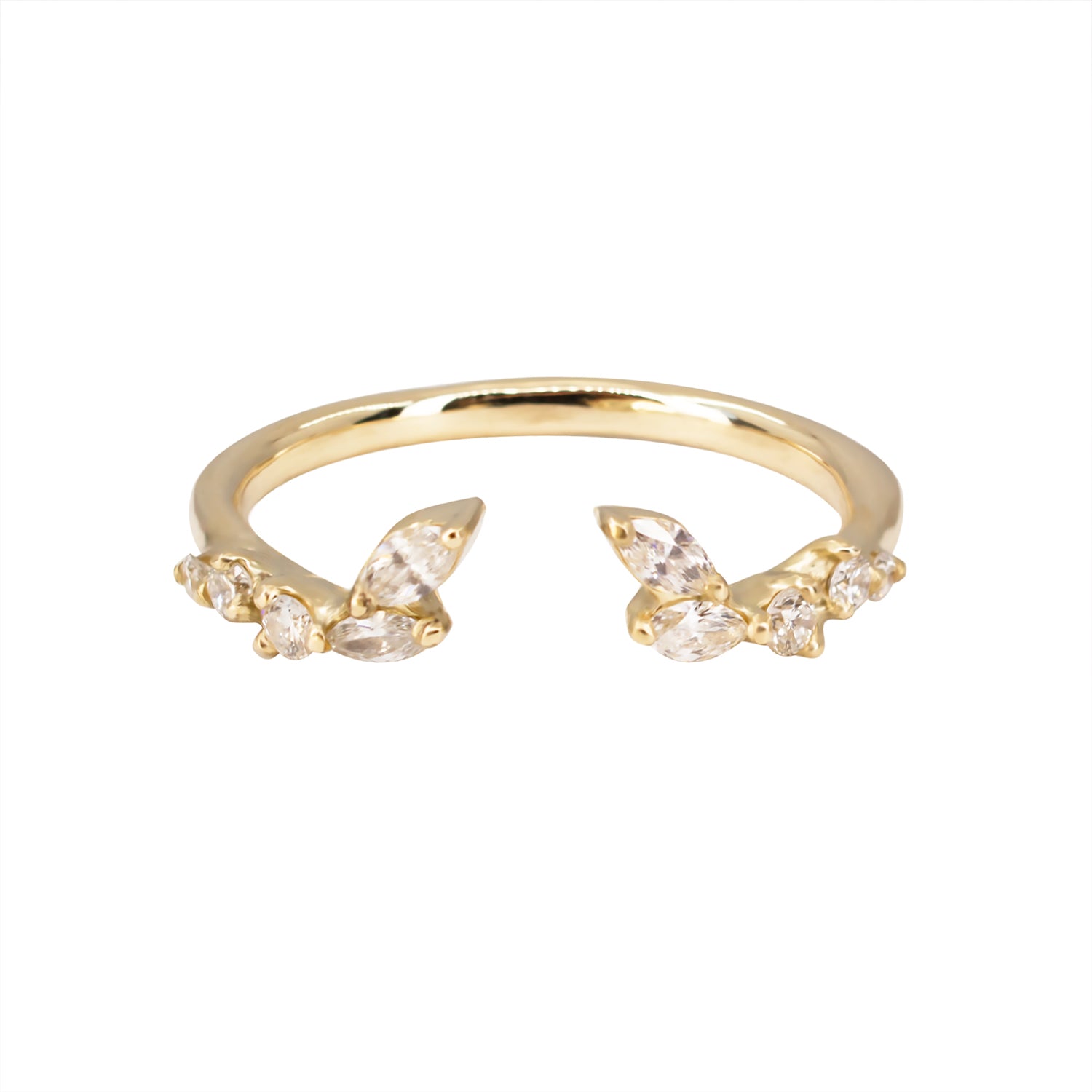 Diamond Laurel Garland Open Wedding Ring - Irena Chmura Jewellery
