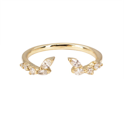 Diamond Laurel Garland Open Wedding Ring - Irena Chmura Jewellery