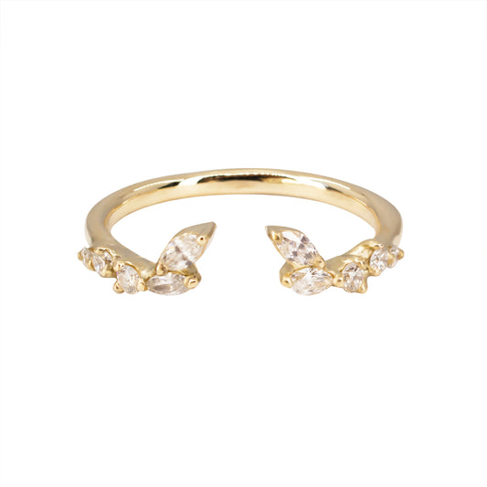 Diamond Laurel Garland Open Wedding Ring - Irena Chmura Jewellery