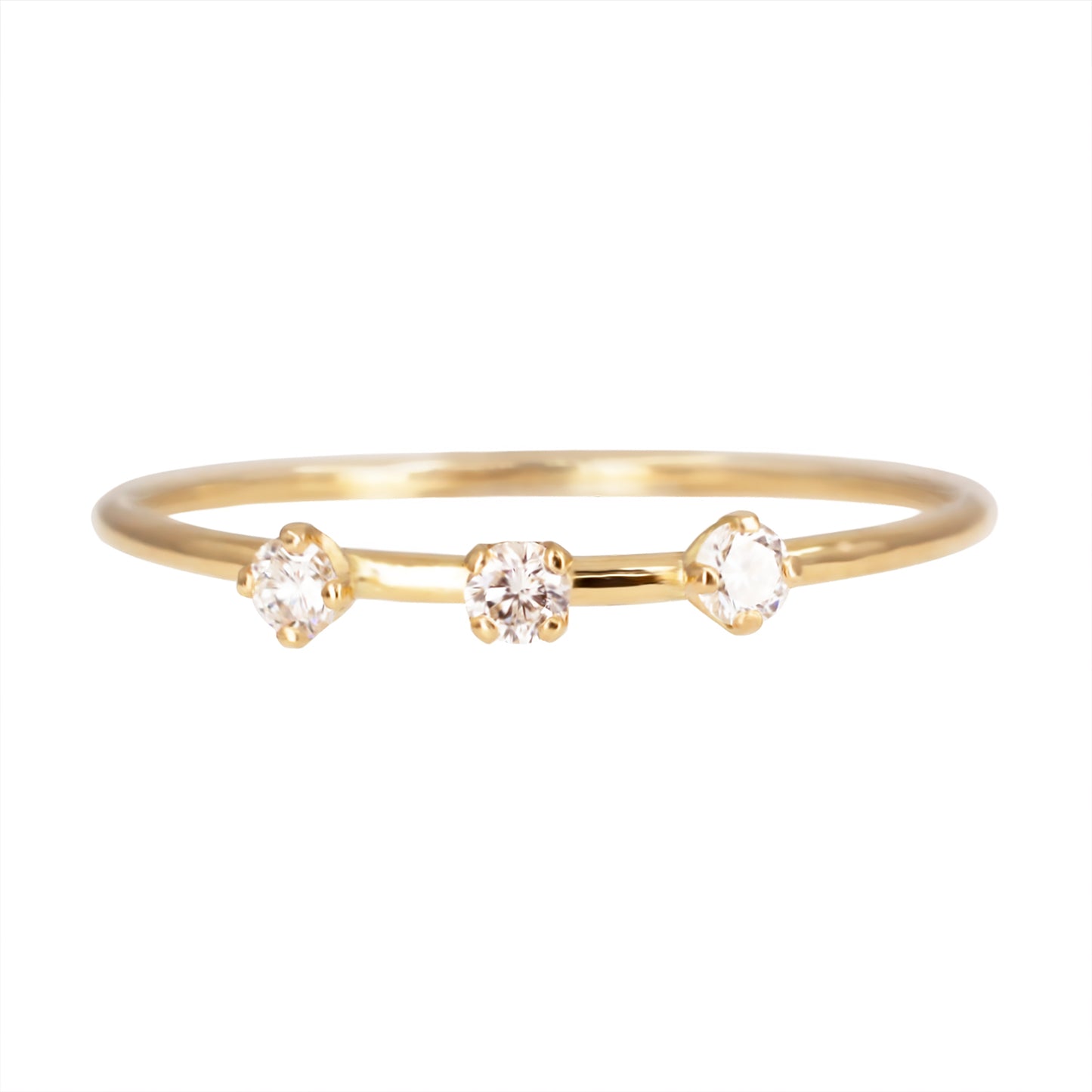 3 Stone Ring - White Diamonds - Irena Chmura Jewellery