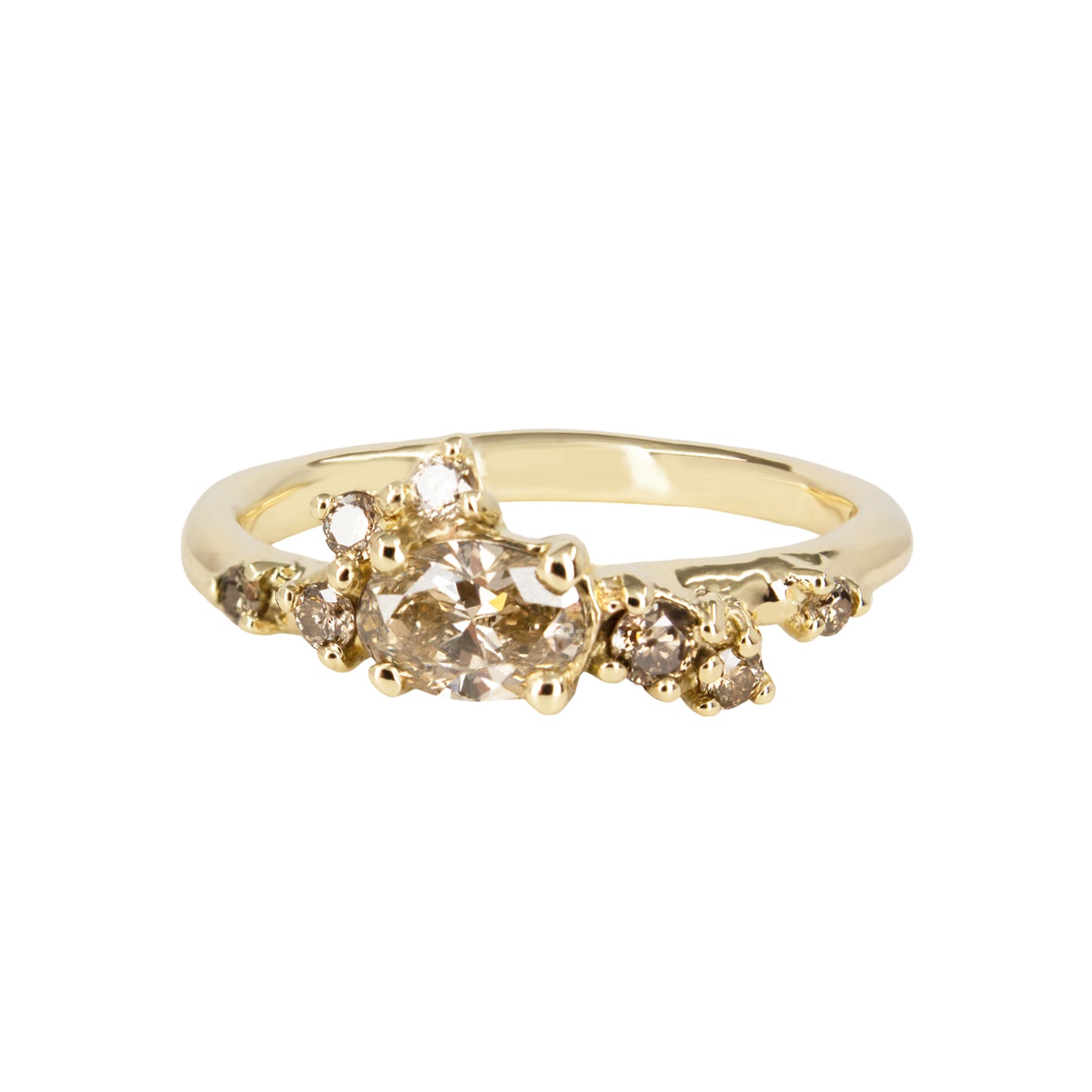 Dryad II Engagement Ring- Champagne Diamond 0.38ct - Irena Chmura Jewellery