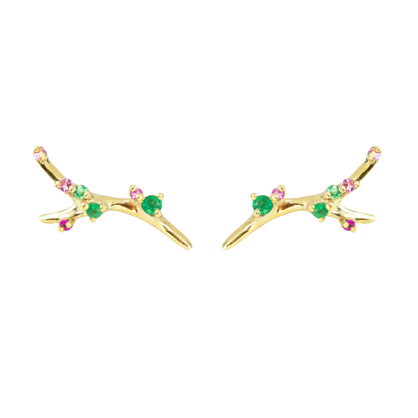 Antheia Ear Climber - Emerald And Sapphire