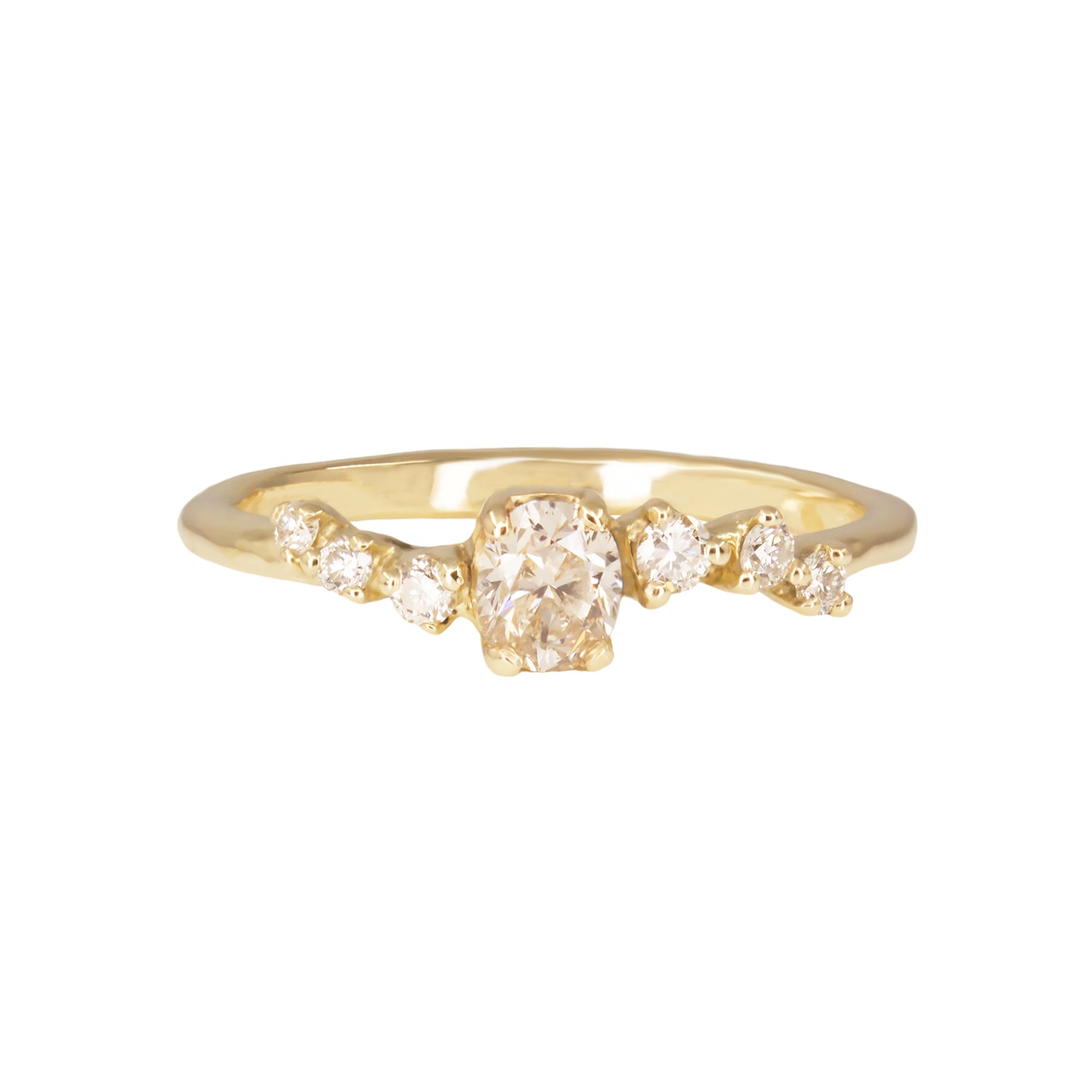 Namika Engagement Ring - Oval Champagne And White Diamonds - Irena Chmura Jewellery