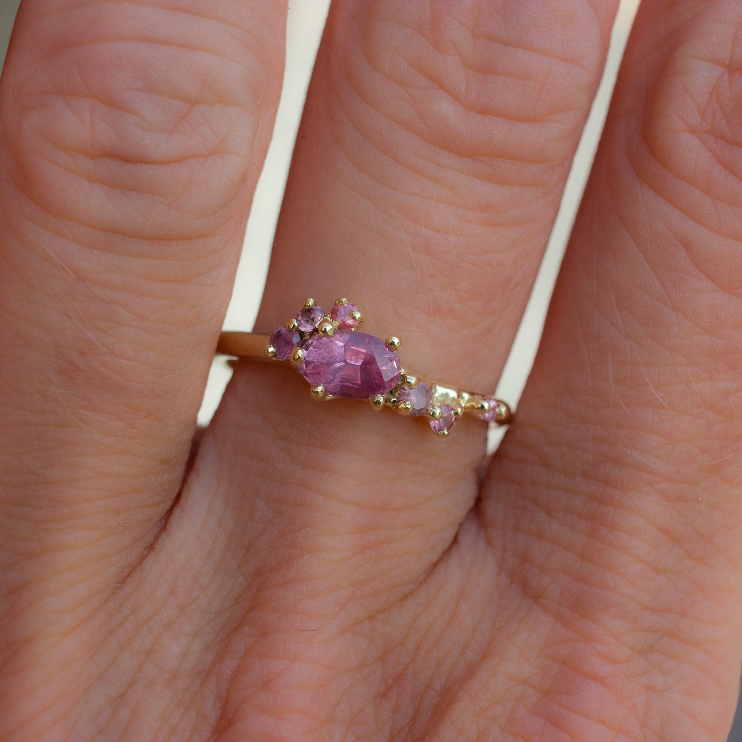 One Of A Kind Dryad II Ring - Padparadscha Sapphires - Irena Chmura Jewellery