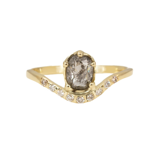 Hathor Salt And Pepper Diamond Ring - Irena Chmura Jewellery