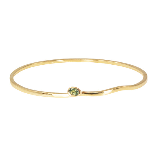 One Of A Kind Flow Bangle - Green Sapphire
