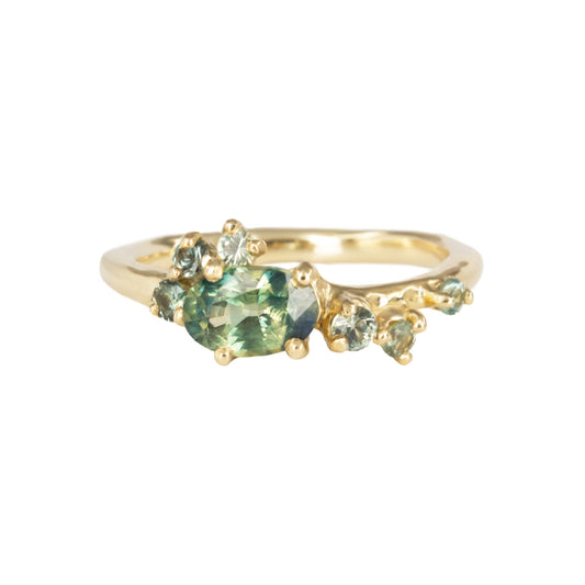 Dryad II Engagement Ring - Teal Sapphires - Irena Chmura Jewellery
