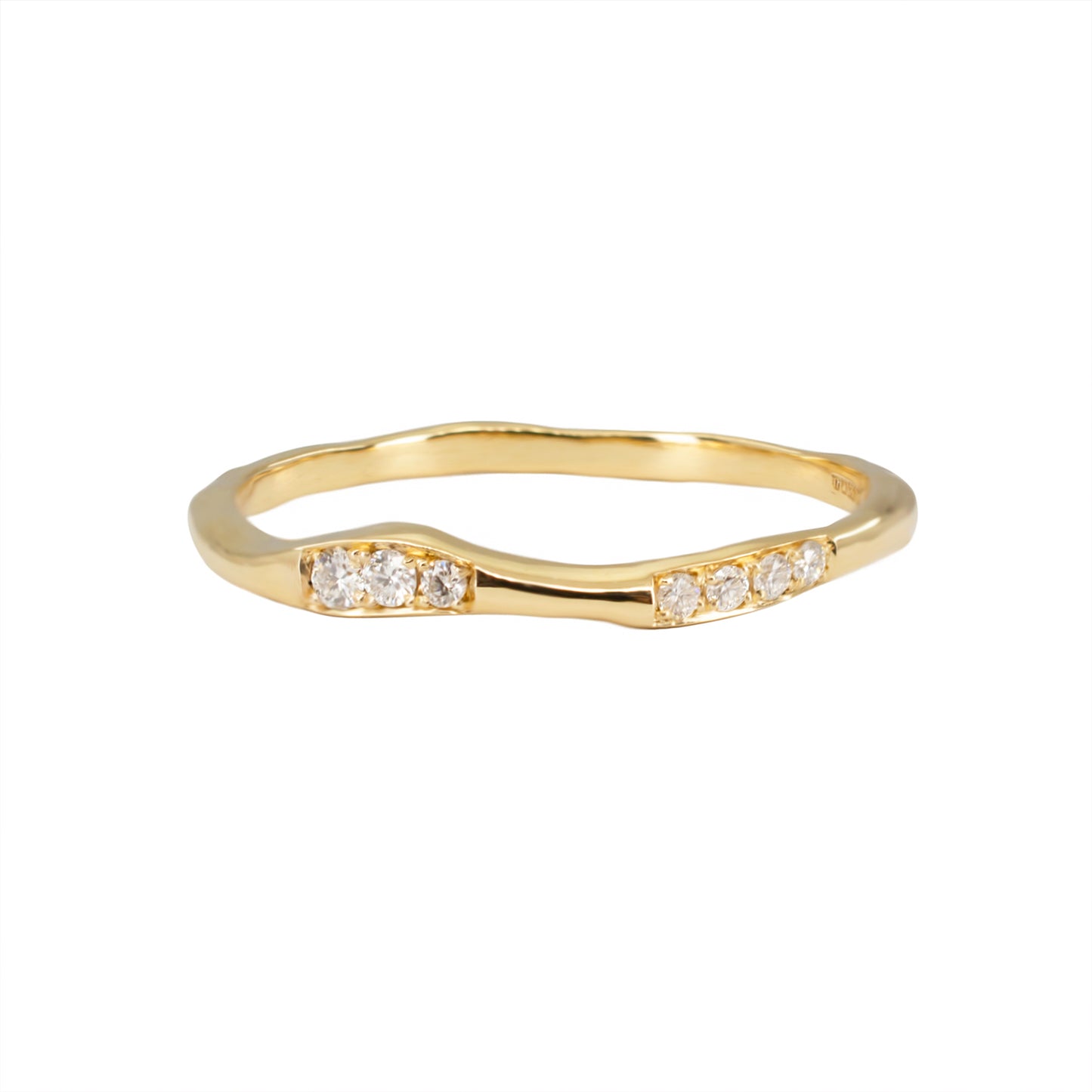 Wave Wedding Band - White Diamonds - Irena Chmura Jewellery