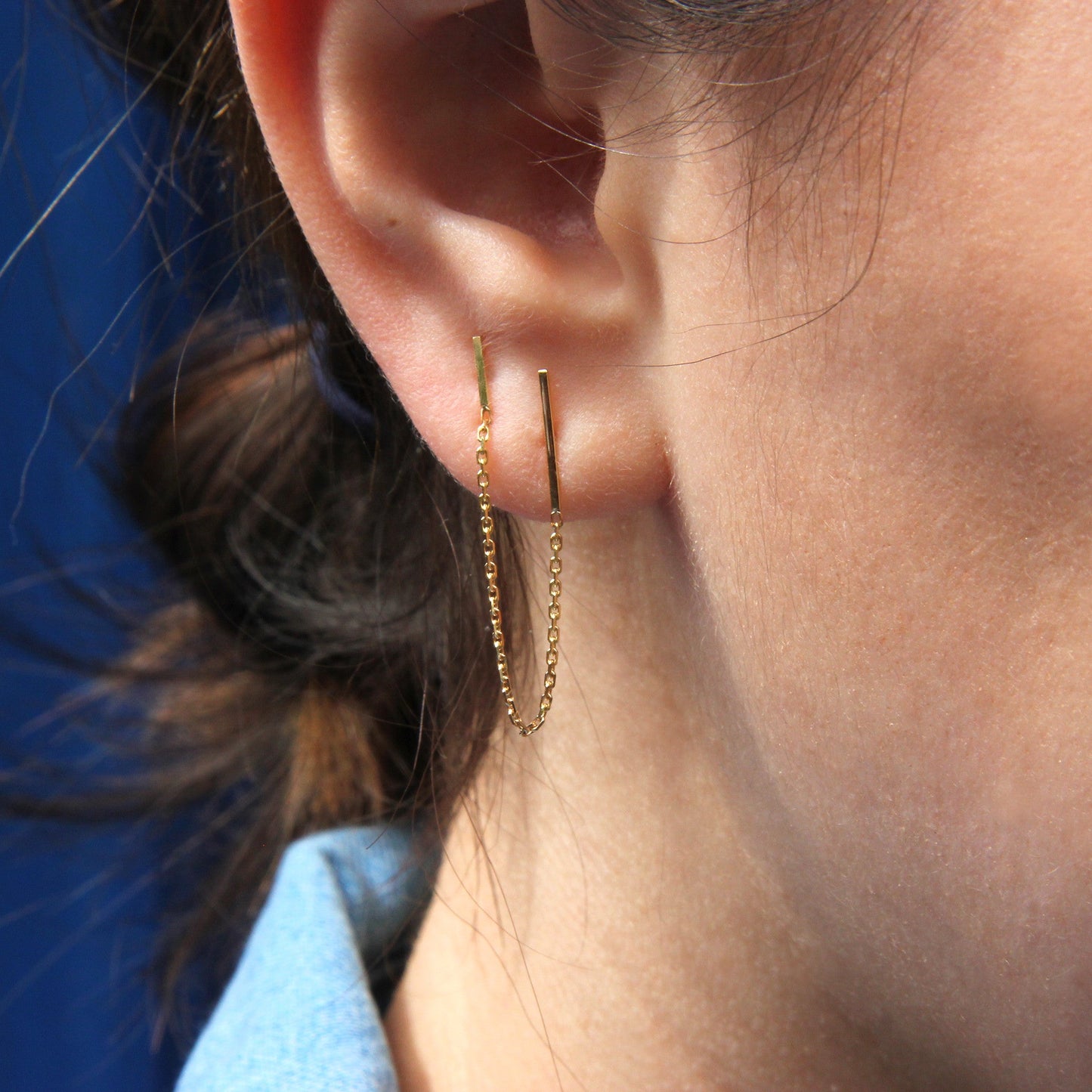 CHAINED LINES DOUBLE EARRING - Irena Chmura Jewellery