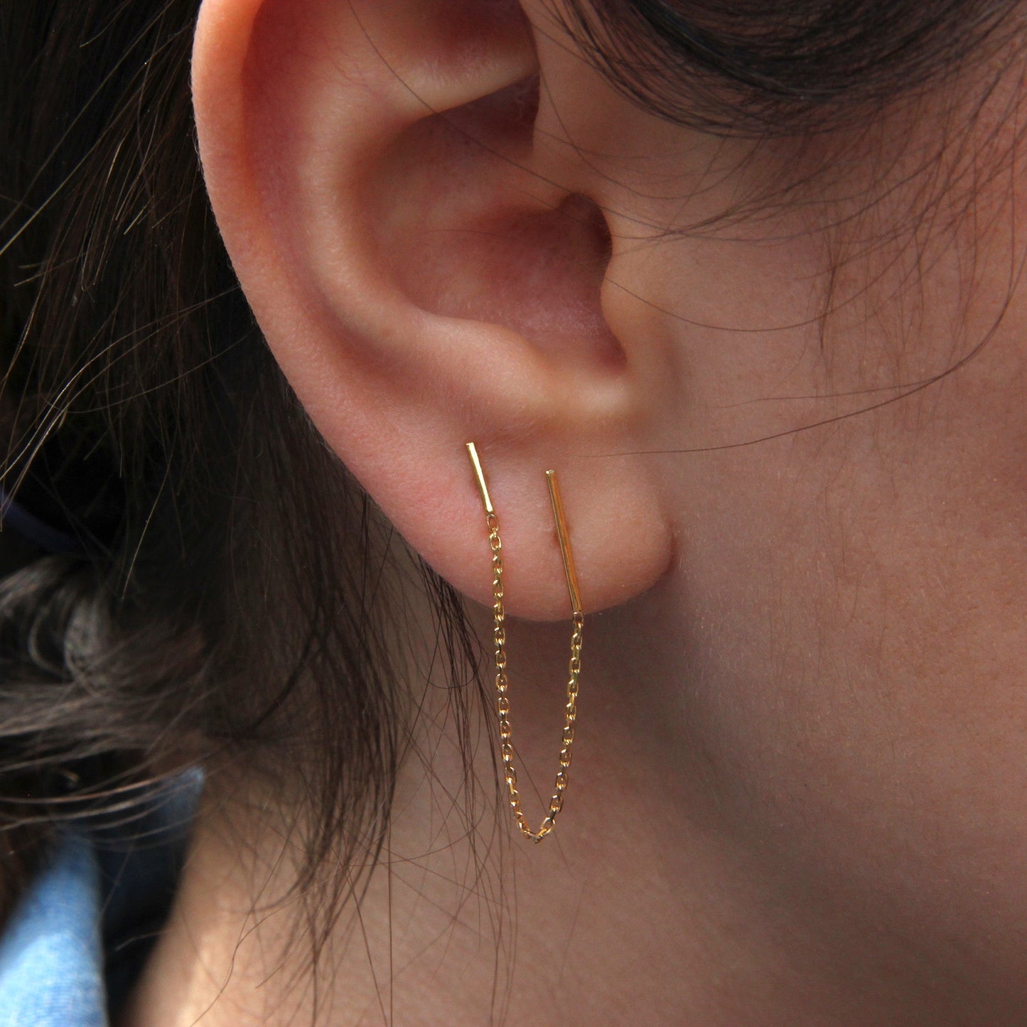 CHAINED LINES DOUBLE EARRING - Irena Chmura Jewellery
