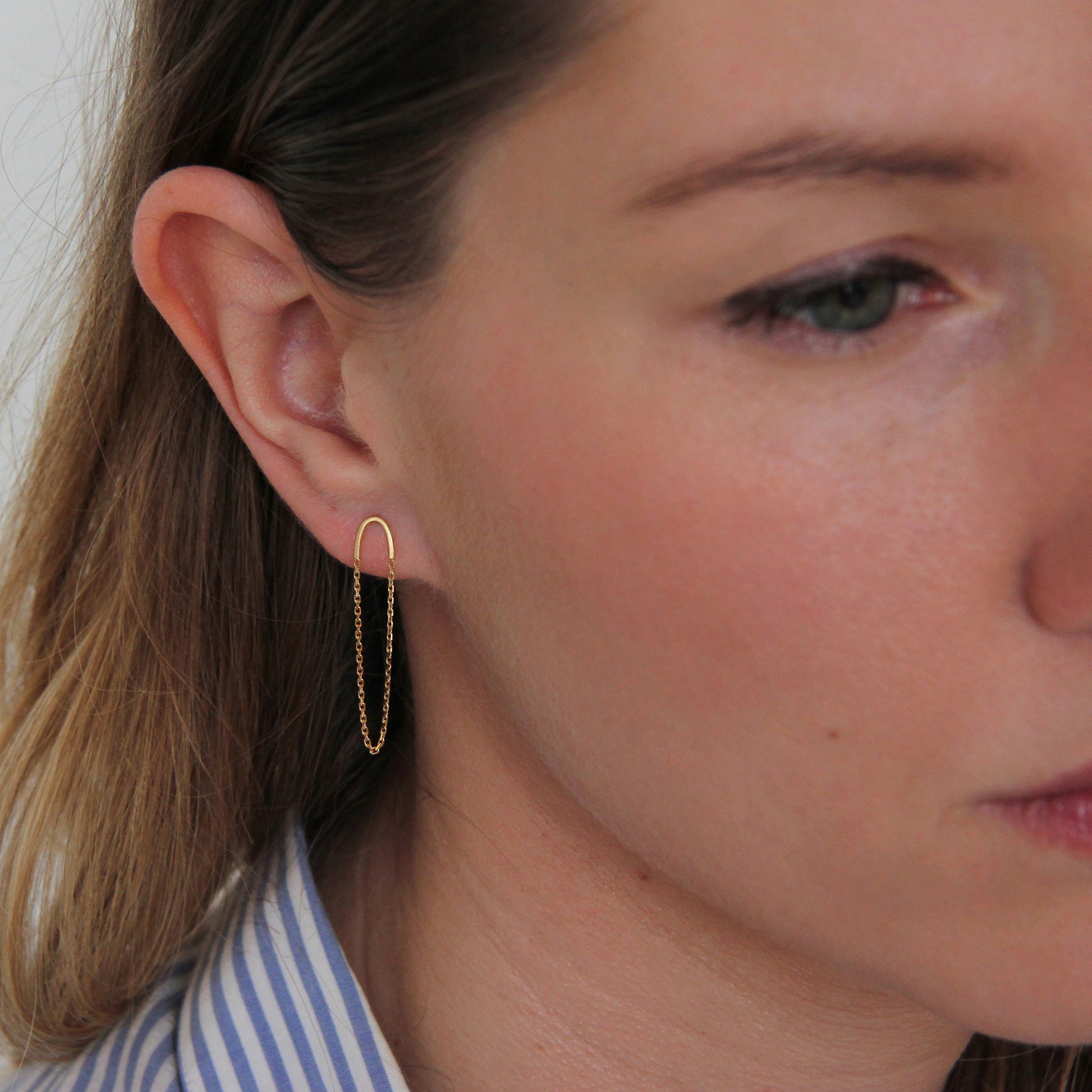 ARC & CHAIN EARRING - Irena Chmura Jewellery
