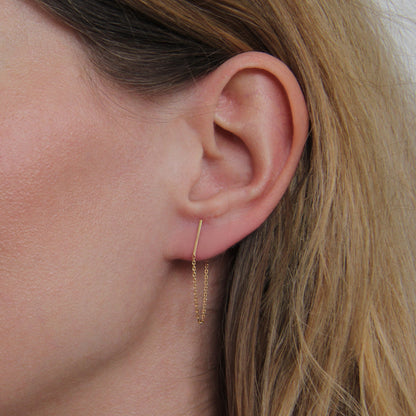 LINE & CHAIN EARRING - Irena Chmura Jewellery