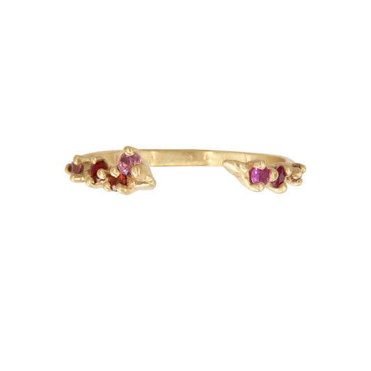 ROSY SAPPHIRE GARLAND OPEN RING - Irena Chmura Jewellery
