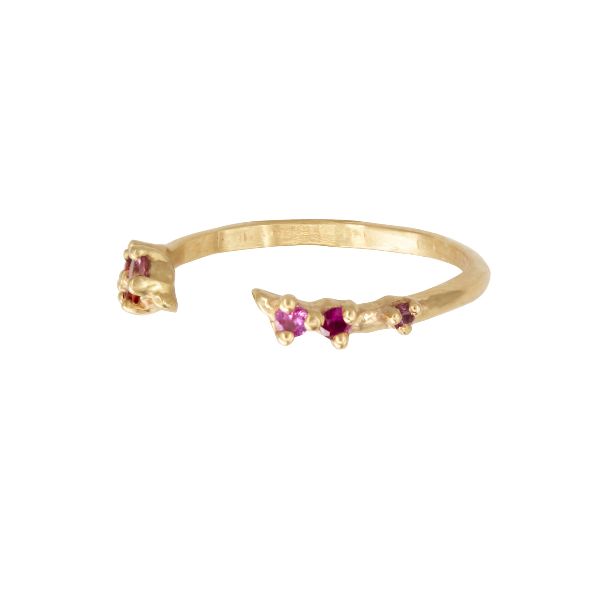 ROSY SAPPHIRE GARLAND OPEN RING - Irena Chmura Jewellery