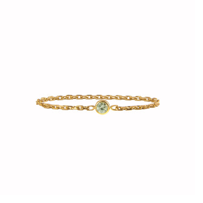 OCEAN GREEN SAPPHIRE CHAIN RING - Irena Chmura Jewellery